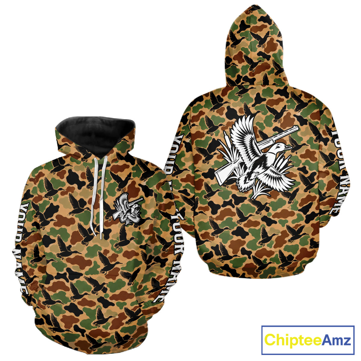 Mallard Duck Hunting Shirt Custom Vintage Duck Camouflage Hunter Gift Apparel NHT1750