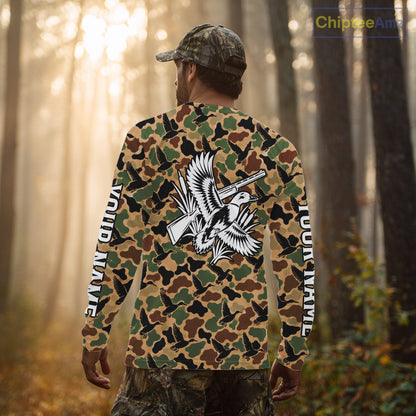 Mallard Duck Hunting Shirt Custom Vintage Duck Camouflage Hunter Gift Apparel NHT1750