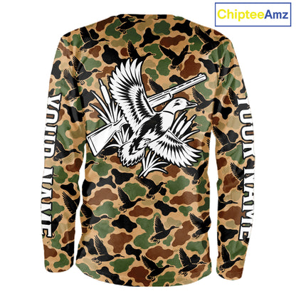 Mallard Duck Hunting Shirt Custom Vintage Duck Camouflage Hunter Gift Apparel NHT1750