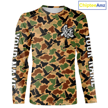 Mallard Duck Hunting Shirt Custom Vintage Duck Camouflage Hunter Gift Apparel NHT1750