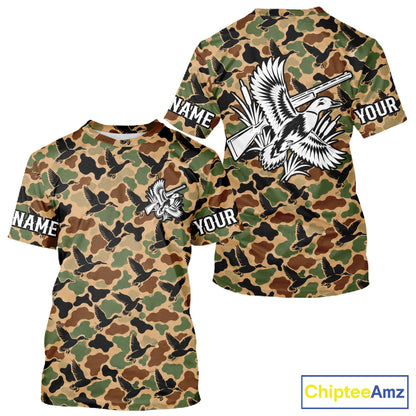 Mallard Duck Hunting Shirt Custom Vintage Duck Camouflage Hunter Gift Apparel NHT1750