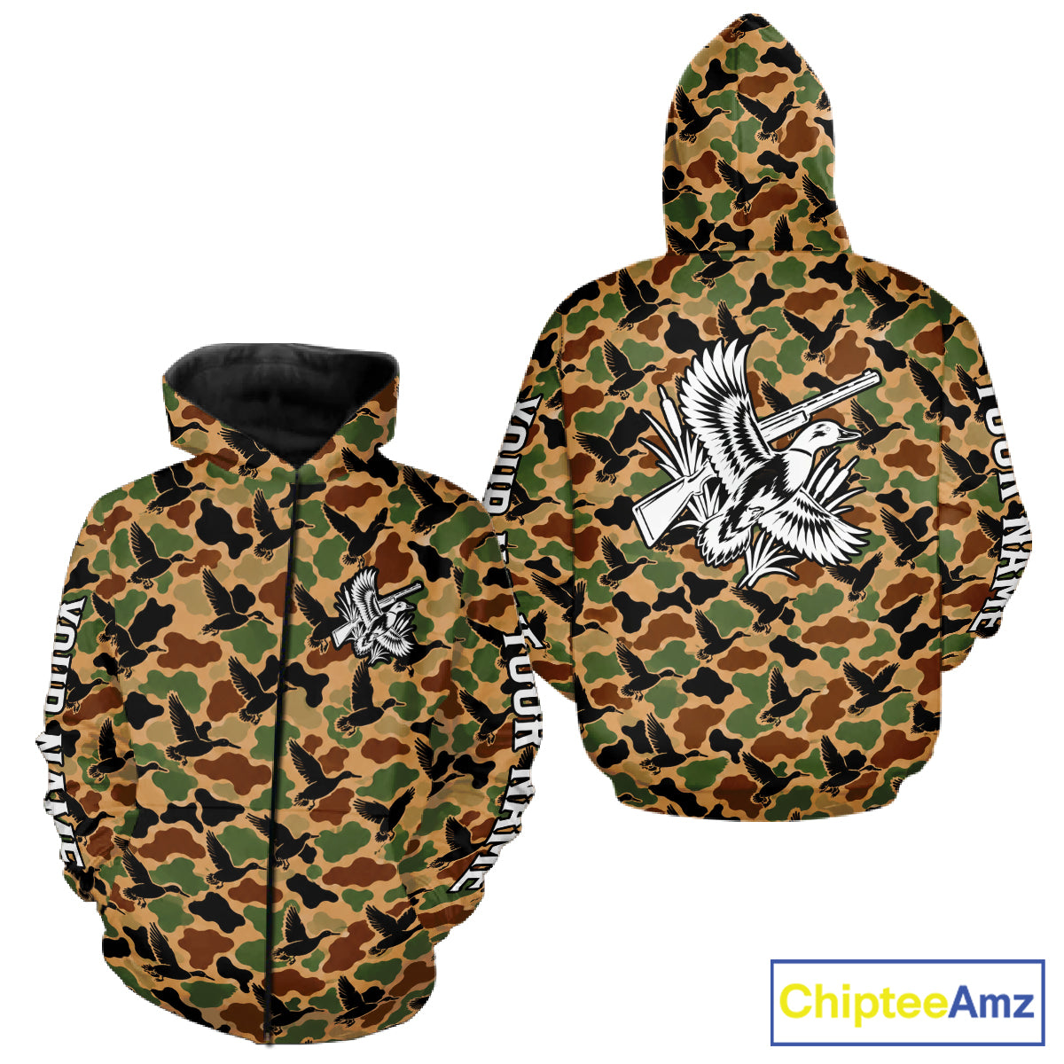 Mallard Duck Hunting Shirt Custom Vintage Duck Camouflage Hunter Gift Apparel NHT1750