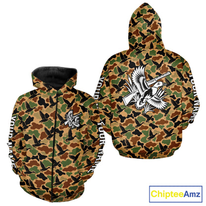 Mallard Duck Hunting Shirt Custom Vintage Duck Camouflage Hunter Gift Apparel NHT1750