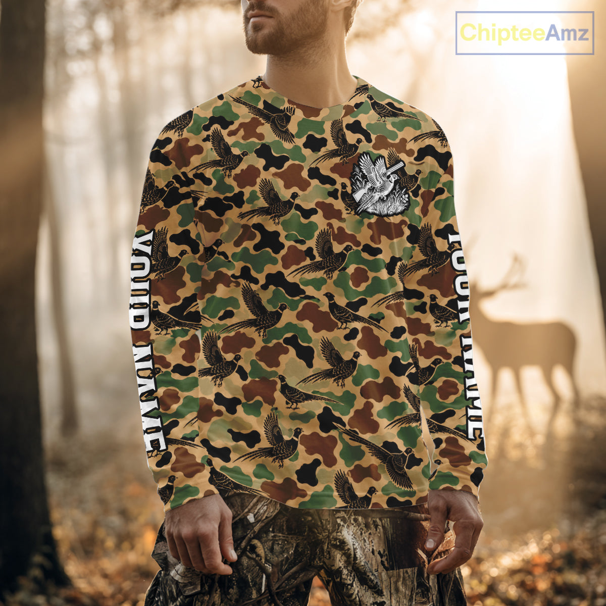 Pheasant Hunting Shirt Custom Vintage Pheasant Camouflage Hunter Gift Apparel NHT1751