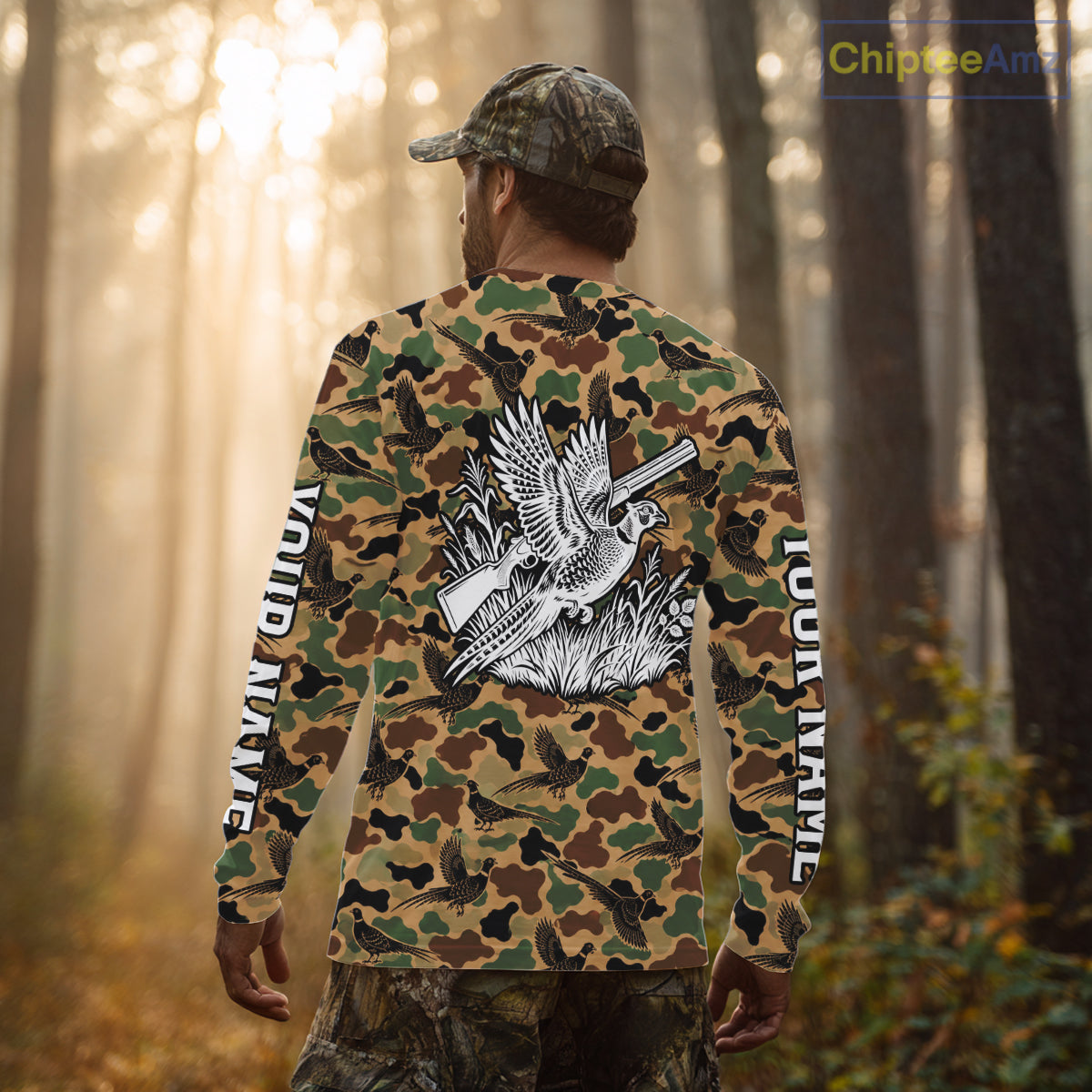 Pheasant Hunting Shirt Custom Vintage Pheasant Camouflage Hunter Gift Apparel NHT1751