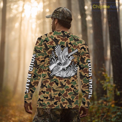 Pheasant Hunting Shirt Custom Vintage Pheasant Camouflage Hunter Gift Apparel NHT1751