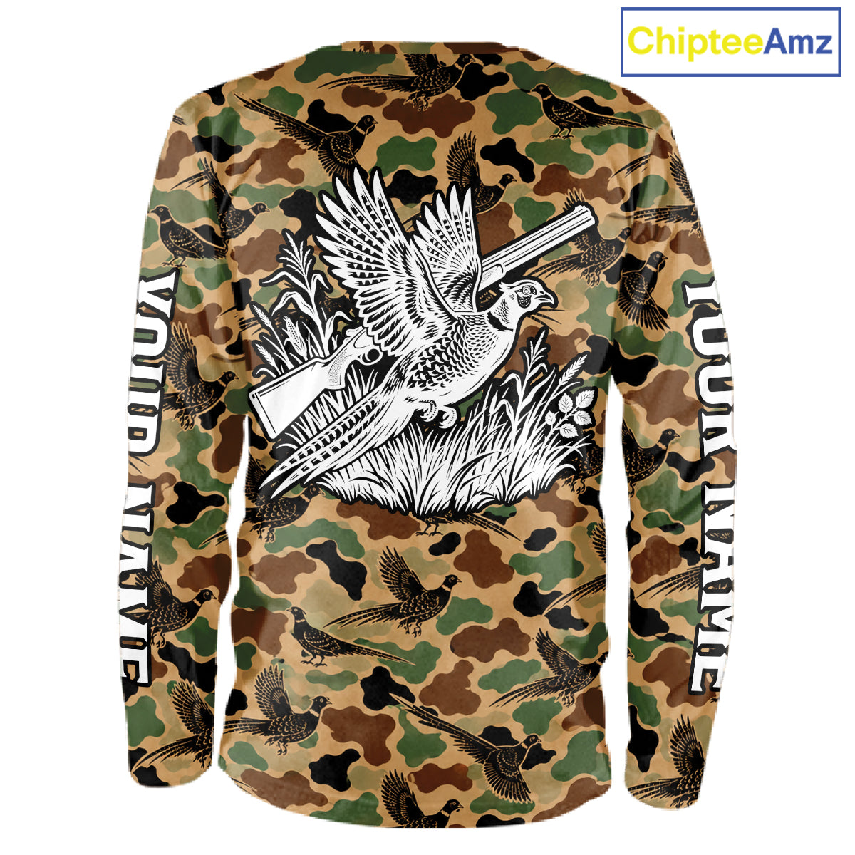 Pheasant Hunting Shirt Custom Vintage Pheasant Camouflage Hunter Gift Apparel NHT1751