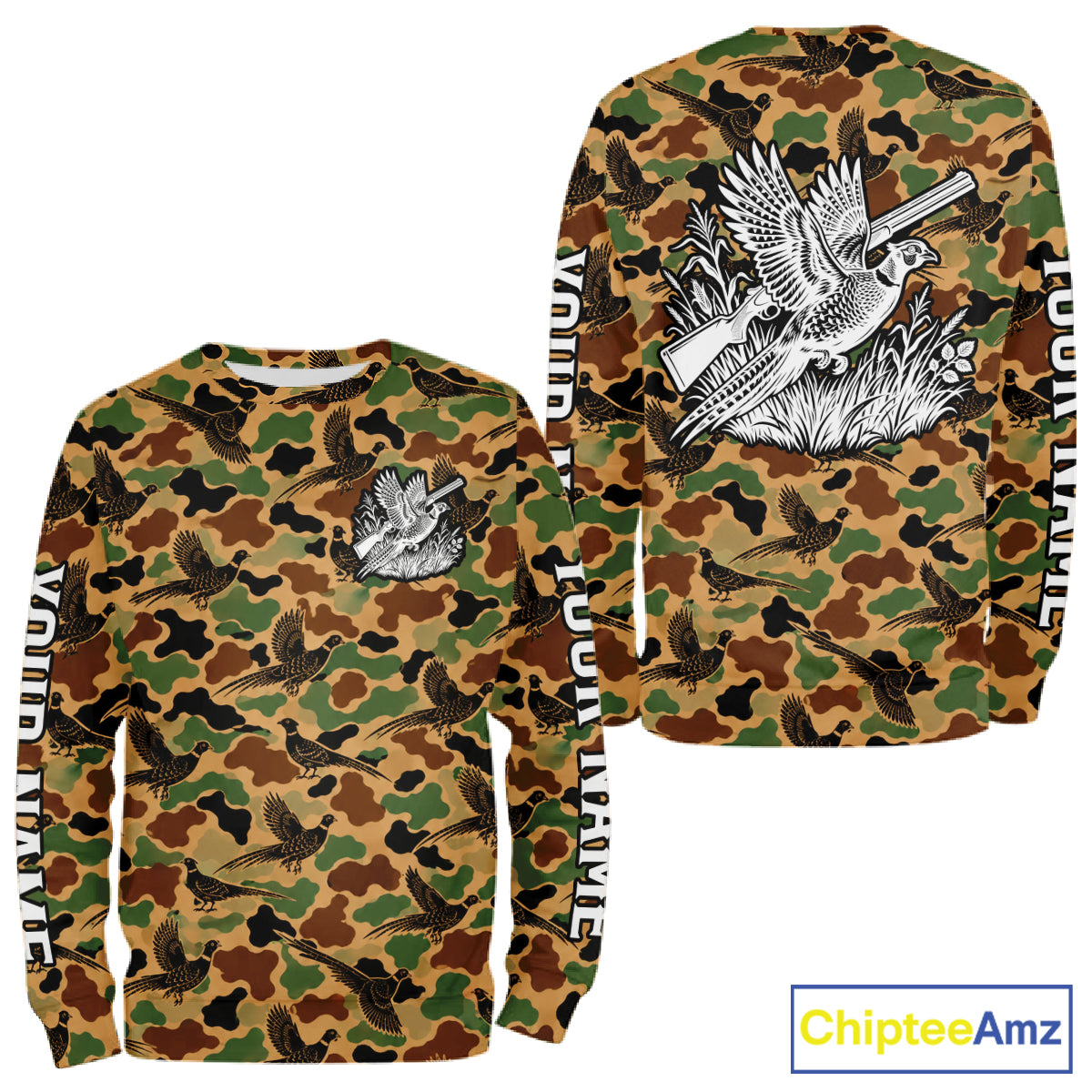 Pheasant Hunting Shirt Custom Vintage Pheasant Camouflage Hunter Gift Apparel NHT1751