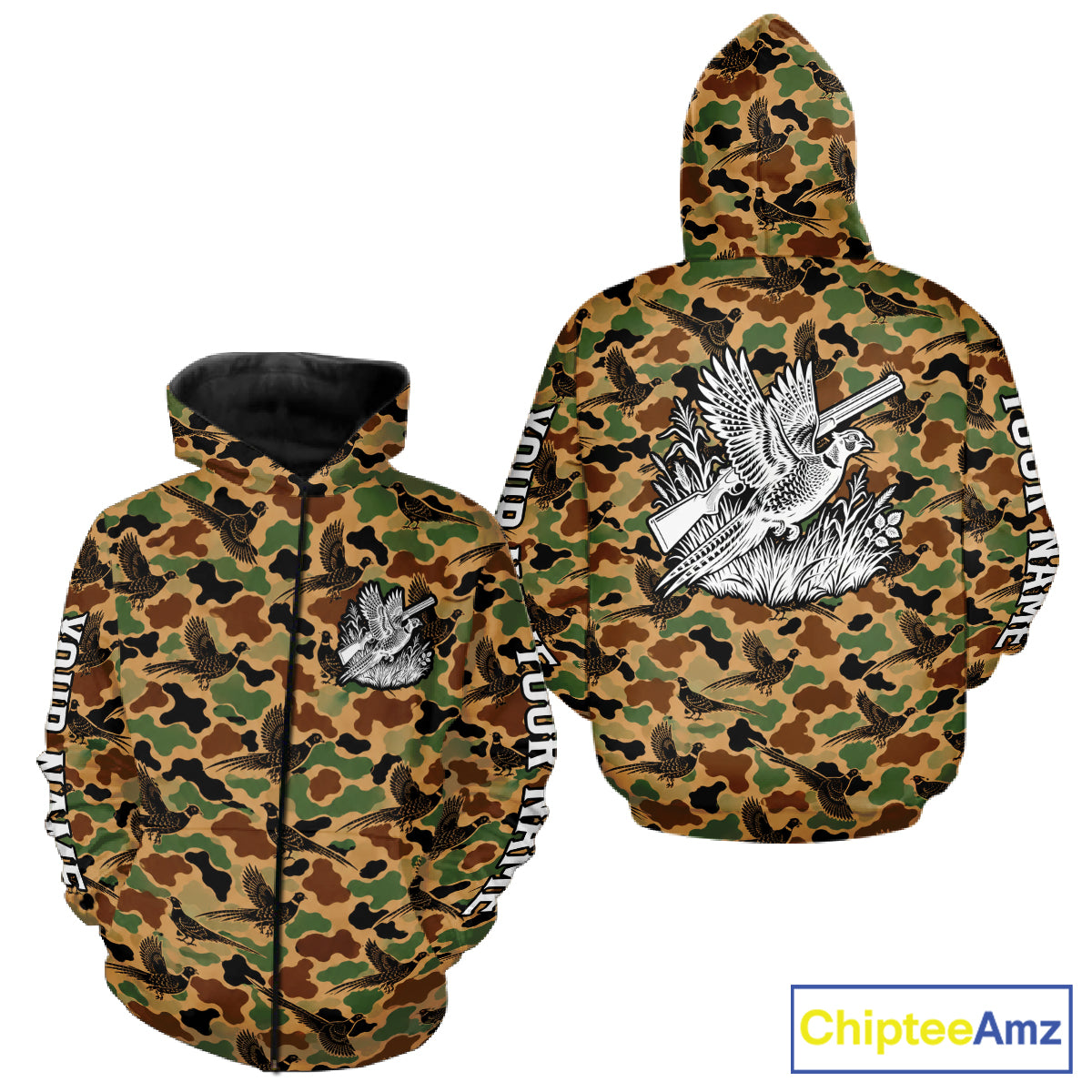 Pheasant Hunting Shirt Custom Vintage Pheasant Camouflage Hunter Gift Apparel NHT1751