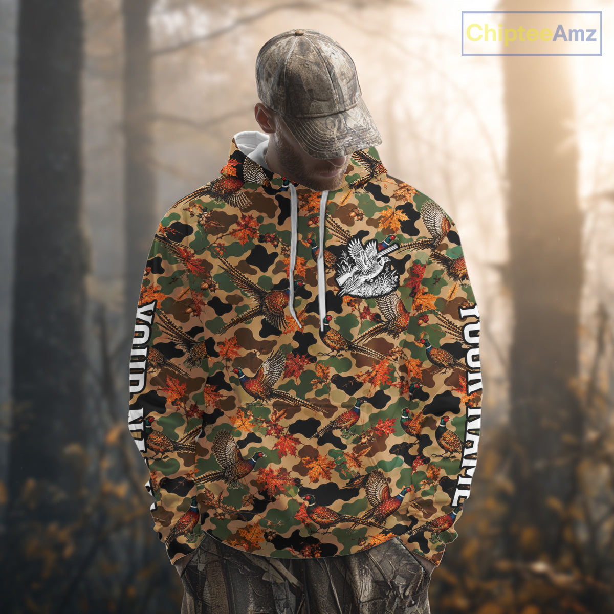 Pheasant Hunting Shirt Custom Vintage Pheasant Camouflage Auttumn Hunter Gift Apparel NHT1752