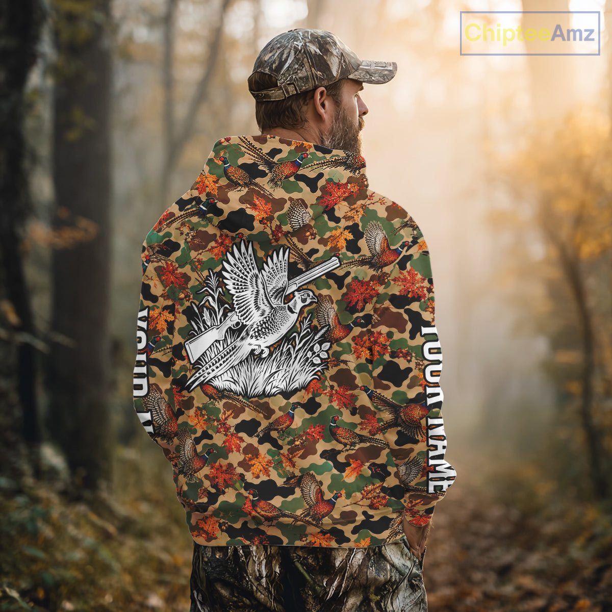 Pheasant Hunting Shirt Custom Vintage Pheasant Camouflage Auttumn Hunter Gift Apparel NHT1752