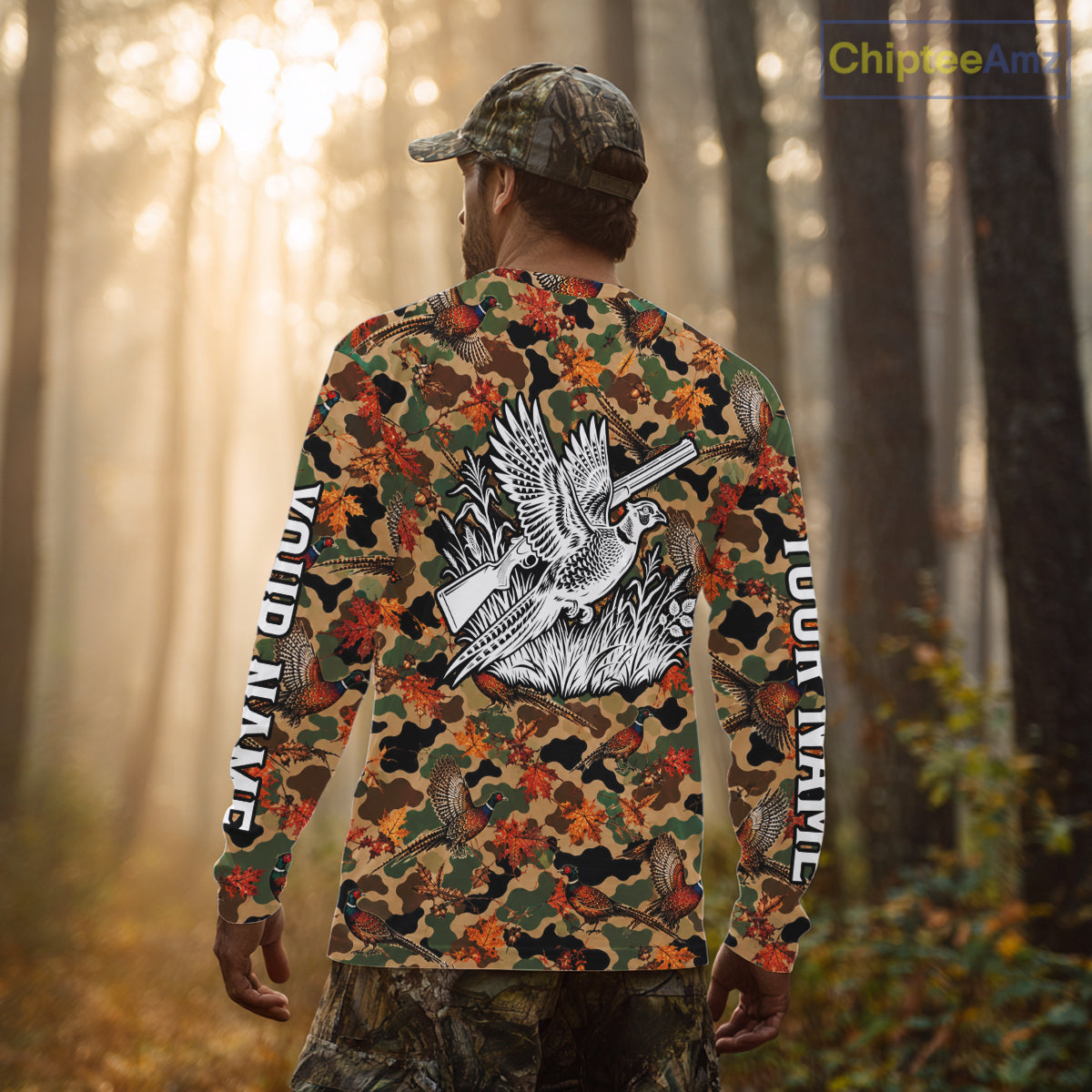 Pheasant Hunting Shirt Custom Vintage Pheasant Camouflage Auttumn Hunter Gift Apparel NHT1752