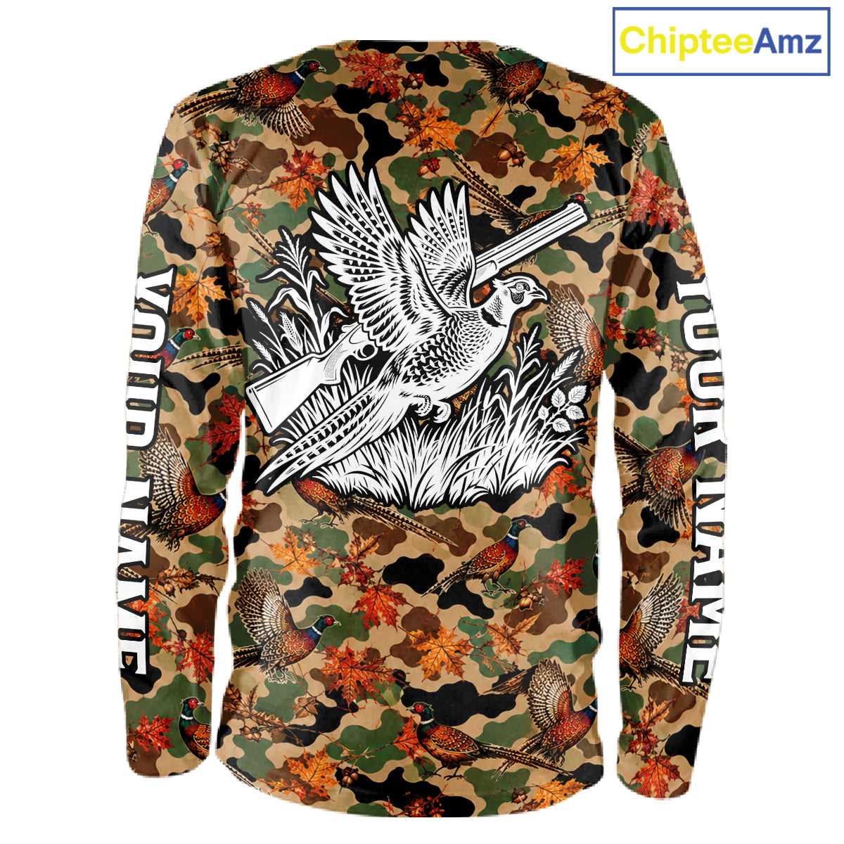 Pheasant Hunting Shirt Custom Vintage Pheasant Camouflage Auttumn Hunter Gift Apparel NHT1752
