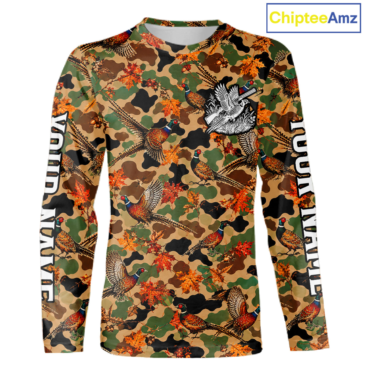 Pheasant Hunting Shirt Custom Vintage Pheasant Camouflage Auttumn Hunter Gift Apparel NHT1752