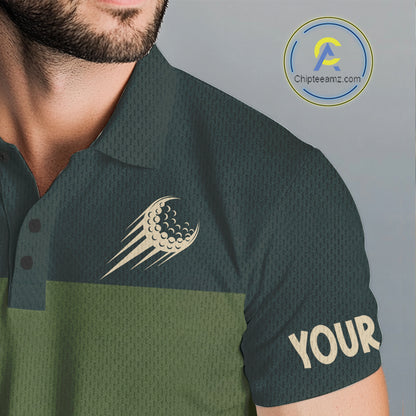 Golf Course Golfer Golf Top, Personalized Custom Men Golf Polo Shirt, Team Golf Shirt, Golf Gift NHT1404