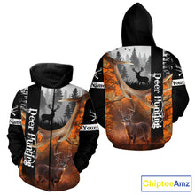 Load image into Gallery viewer, Deer Hunting Camo Custom Name 3D All Over Print Orange Black Best Hunting Clothes For Season NHT256
