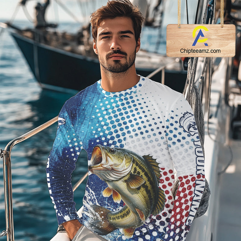 Design Texas Flag Bass Fishing Shirts, Texas Bass Fishing Shirts Long Sleeve  NHT603