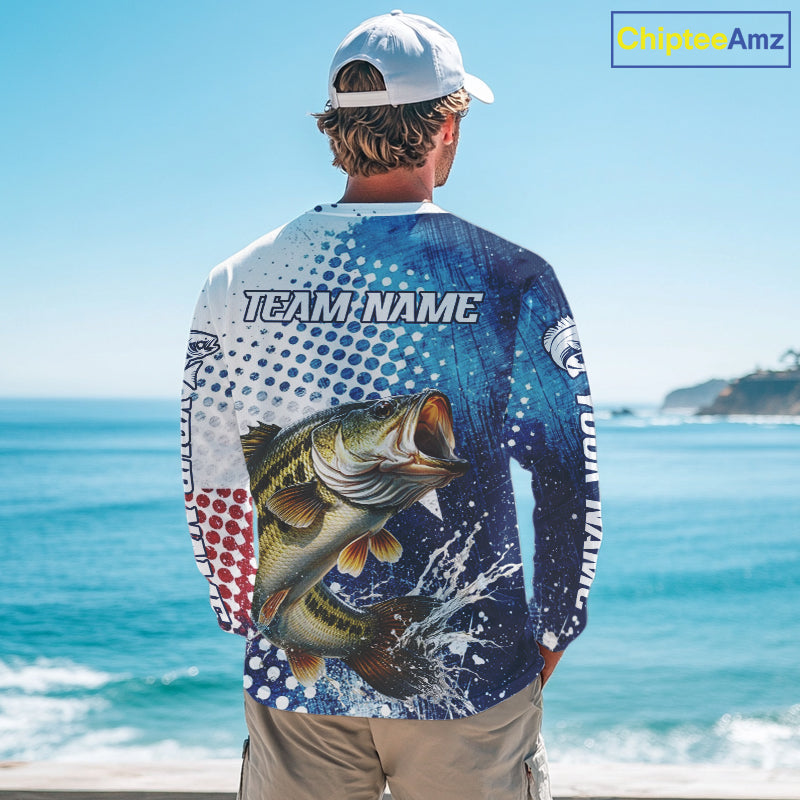 Design Texas Flag Bass Fishing Shirts, Texas Bass Fishing Shirts Long Sleeve  NHT603