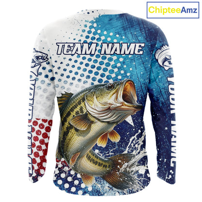 Design Texas Flag Bass Fishing Shirts, Texas Bass Fishing Shirts Long Sleeve  NHT603