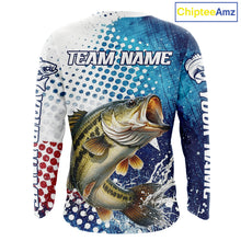 Load image into Gallery viewer, Design Texas Flag Bass Fishing Shirts, Texas Bass Fishing Shirts Long Sleeve  NHT603