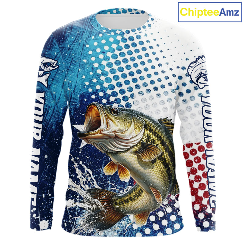 Design Texas Flag Bass Fishing Shirts, Texas Bass Fishing Shirts Long Sleeve  NHT603