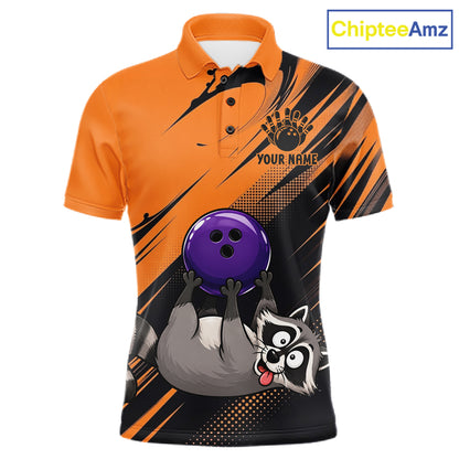 Funny Raccoon Bowling Shirt Custom Personalized Bowling Jersey, Bowling Team Gift For Men NHT1415