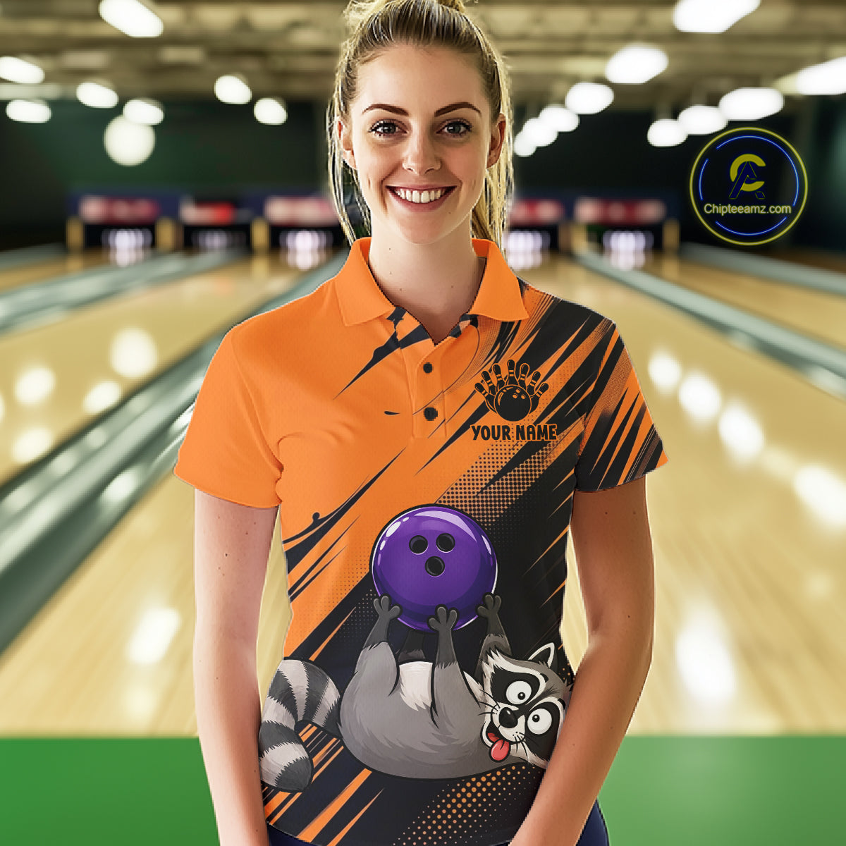 Funny Raccoon Bowling Shirt Custom Personalized Bowling Jersey, Bowling Team Gift For Women NHT1415