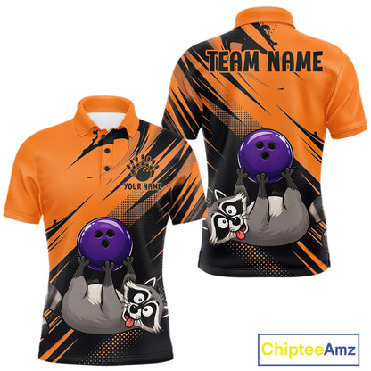 Funny Raccoon Bowling Shirt Custom Personalized Bowling Jersey, Bowling Team Gift For Men NHT1415