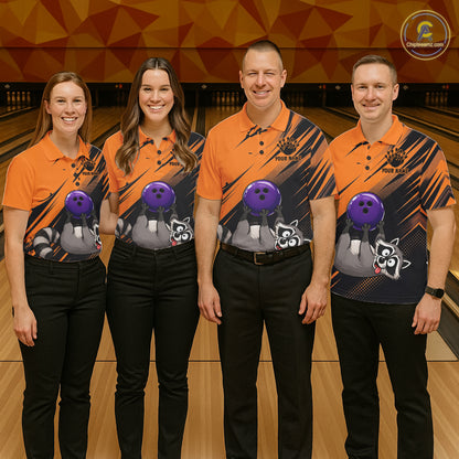 Funny Raccoon Bowling Shirt Custom Personalized Bowling Jersey, Bowling Team Gift For Men NHT1415