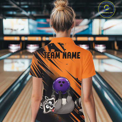 Funny Raccoon Bowling Shirt Custom Personalized Bowling Jersey, Bowling Team Gift For Women NHT1415