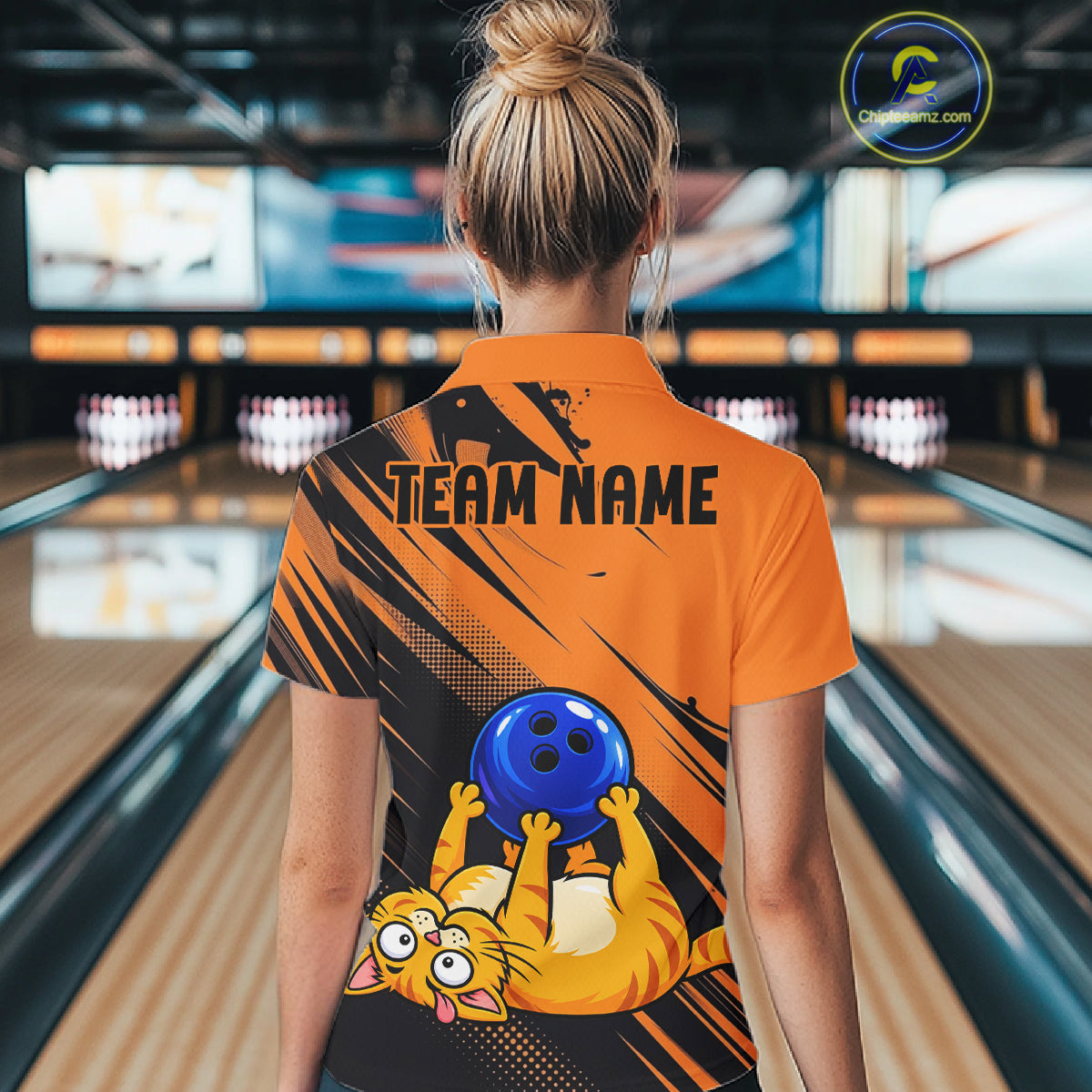 Funny Cat Bowling Shirt Custom Personalized Bowling Jersey, Bowling Team Gift For Women NHT1416