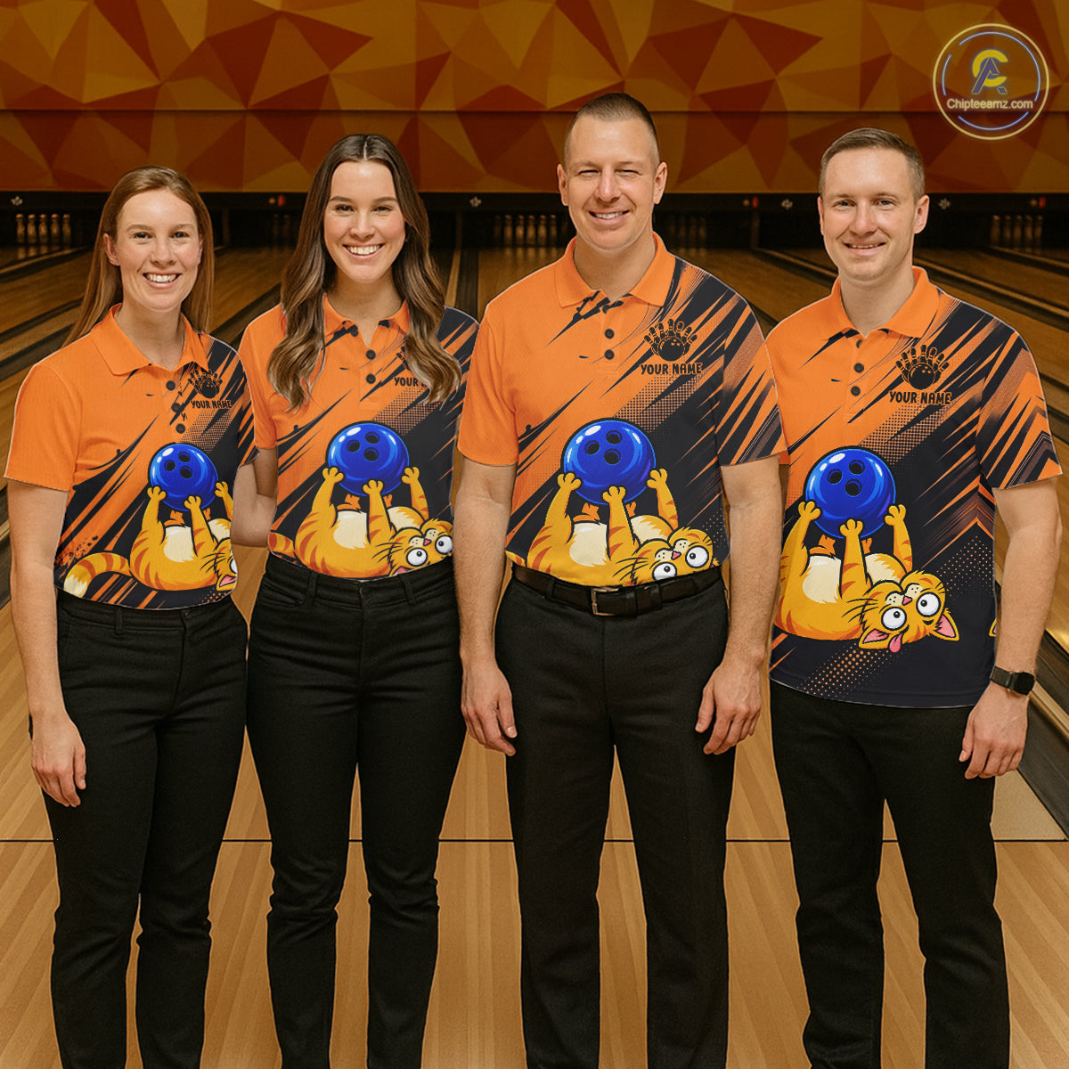 Funny Cat Bowling Shirt Custom Personalized Bowling Jersey, Bowling Team Gift For Women NHT1416