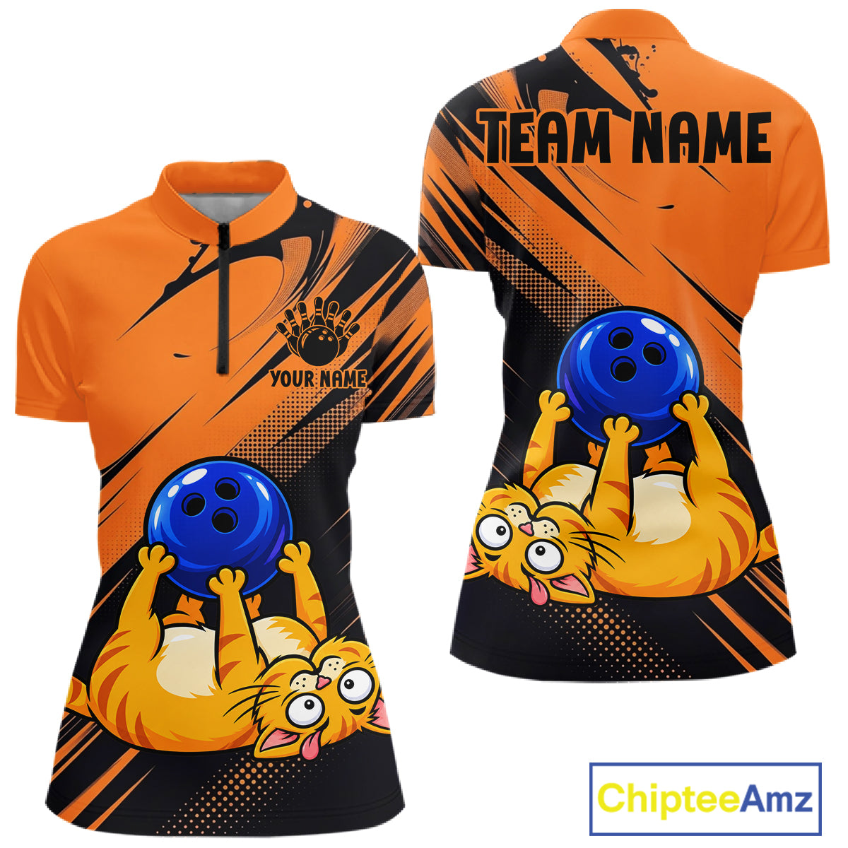 Funny Cat Bowling Shirt Custom Personalized Bowling Jersey, Bowling Team Gift For Women NHT1416