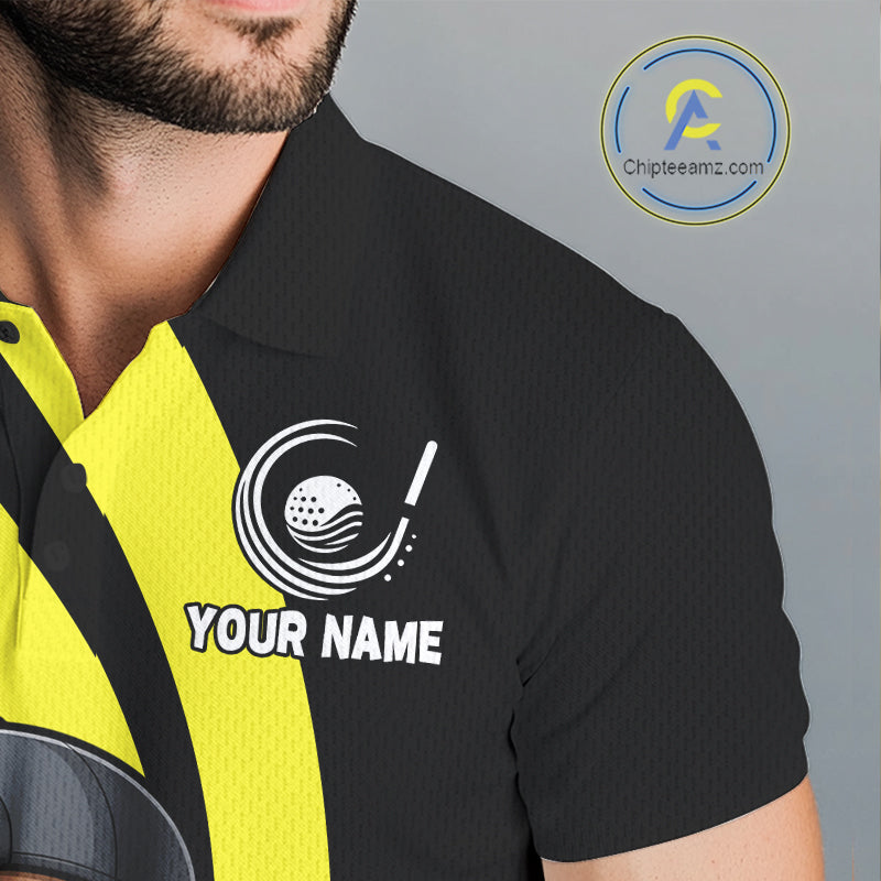 Funny Turkey Golfer Polo, Custom Name Team Men Golf Shirt, Golf Top NHT1423