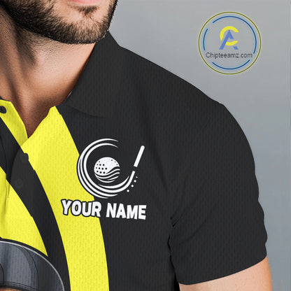 Funny Turkey Golfer Polo, Custom Name Team Men Golf Shirt, Golf Top NHT1423