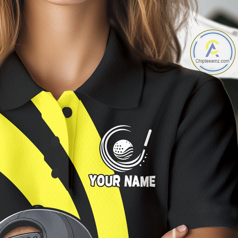 Funny Turkey Golfer Polo, Custom Name Team Women Golf Shirt, Golf Top NHT1423