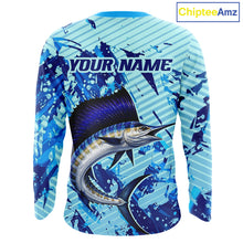 Load image into Gallery viewer, Custom Sailfish Saltwater Fishing Jerseys, Sailfish Fishing Shirts Long Sleeve For Men NHT617