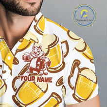 Load image into Gallery viewer, Custom Funny Squirrel Men's Golf Polo Shirts - Personalized Beer Lover Performance Jersey NHT986
