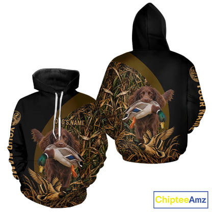 Duck Hunting With Dogs Shirt, Boykin Spaniel Duck Hunting Jersey, Waterfowl Hunting Gift NHT1780