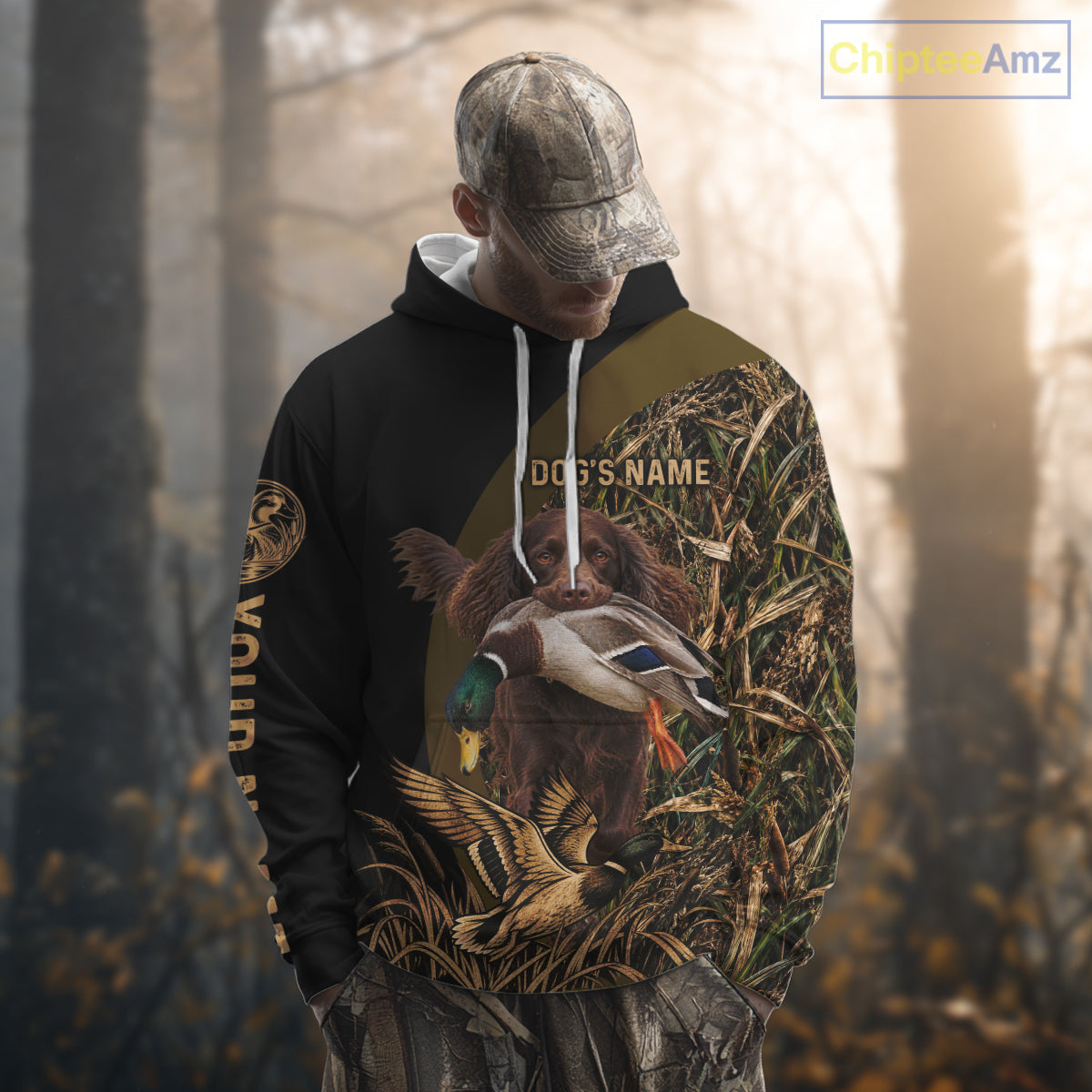 Duck Hunting With Dogs Shirt, Boykin Spaniel Duck Hunting Jersey, Waterfowl Hunting Gift NHT1780