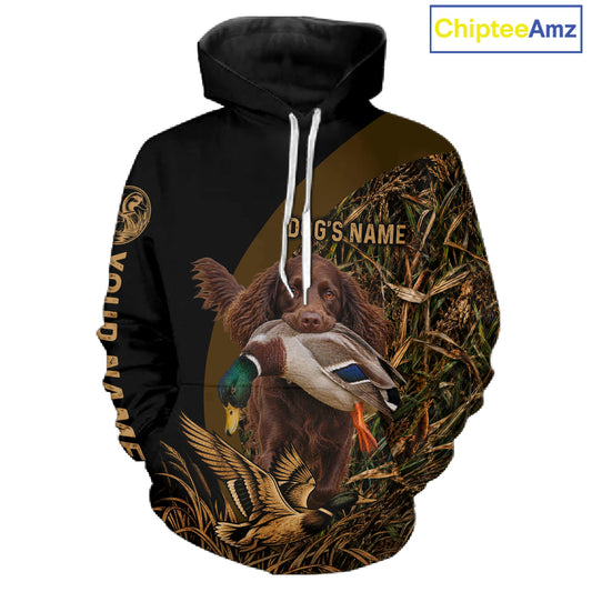 Duck Hunting With Dogs Shirt, Boykin Spaniel Duck Hunting Jersey, Waterfowl Hunting Gift NHT1780