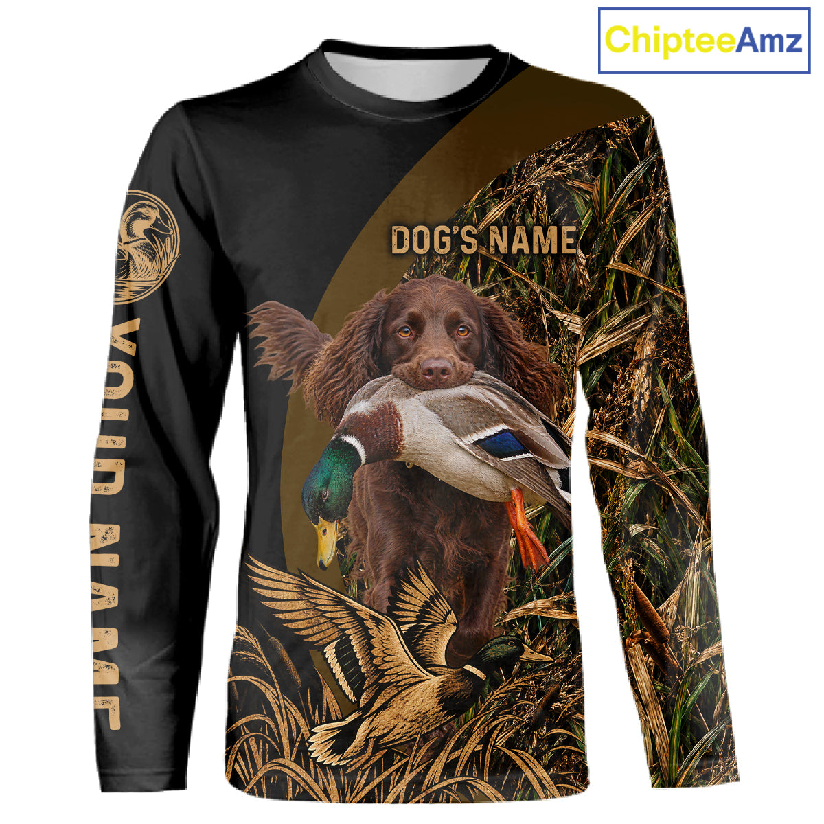 Duck Hunting With Dogs Shirt, Boykin Spaniel Duck Hunting Jersey, Waterfowl Hunting Gift NHT1780