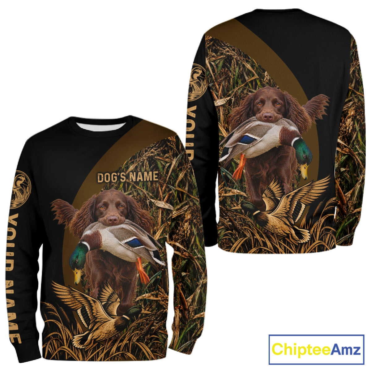 Duck Hunting With Dogs Shirt, Boykin Spaniel Duck Hunting Jersey, Waterfowl Hunting Gift NHT1780