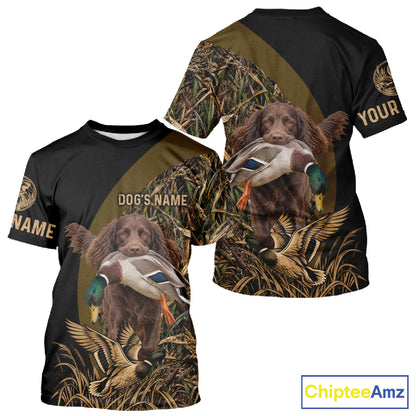 Duck Hunting With Dogs Shirt, Boykin Spaniel Duck Hunting Jersey, Waterfowl Hunting Gift NHT1780