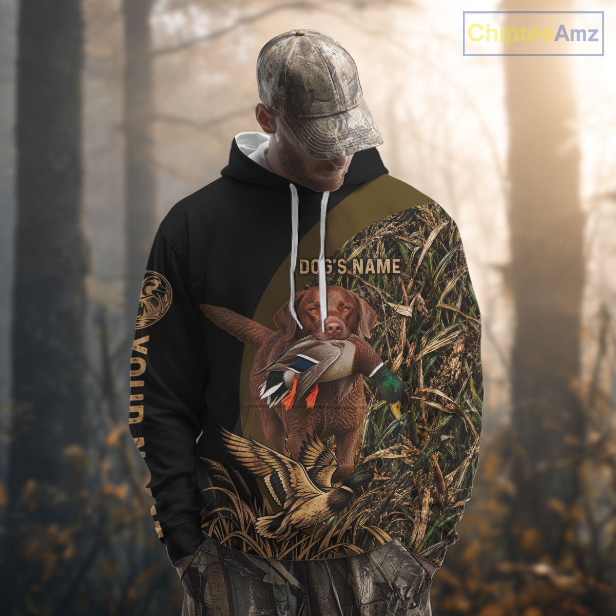 Duck Hunting With Dogs Shirt, Chesapeake Retriever Duck Hunting Jersey, Waterfowl Hunting Gift NHT1781