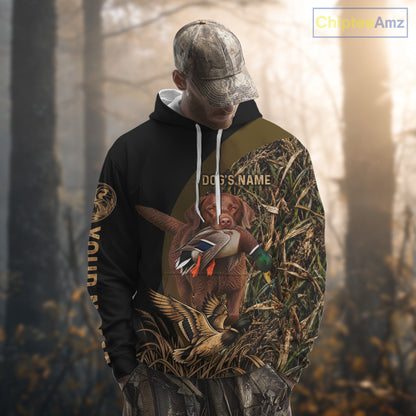Duck Hunting With Dogs Shirt, Chesapeake Retriever Duck Hunting Jersey, Waterfowl Hunting Gift NHT1781