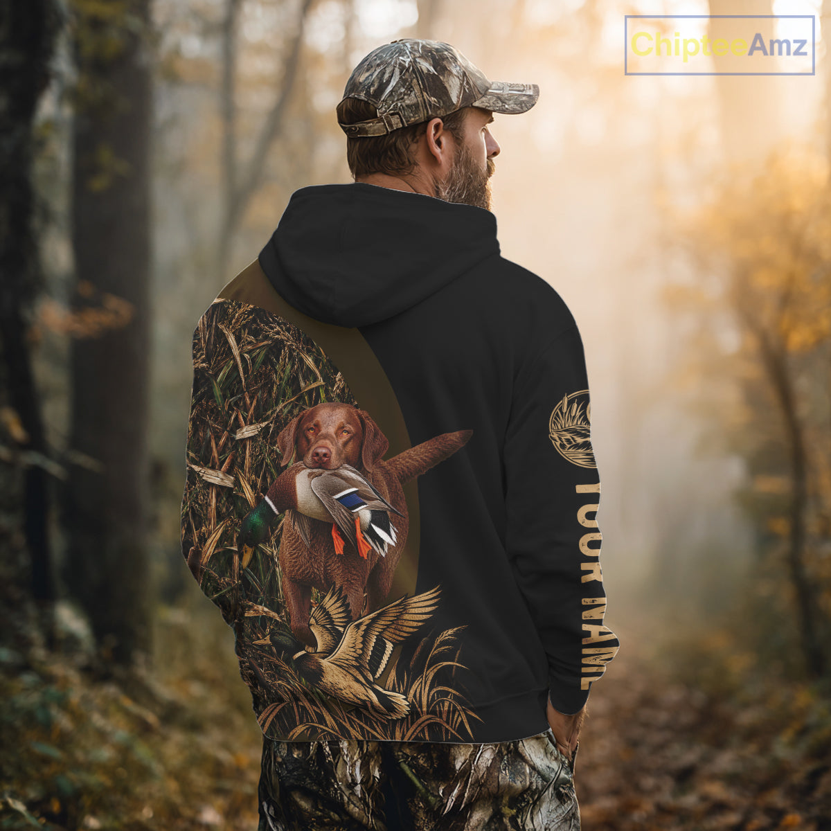 Duck Hunting With Dogs Shirt, Chesapeake Retriever Duck Hunting Jersey, Waterfowl Hunting Gift NHT1781