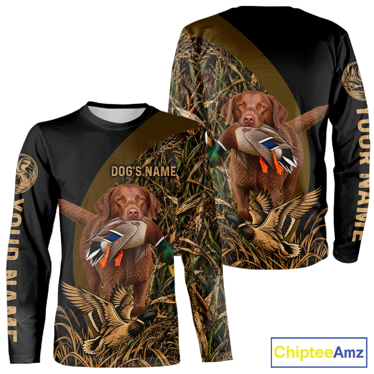 Duck Hunting With Dogs Shirt, Chesapeake Retriever Duck Hunting Jersey, Waterfowl Hunting Gift NHT1781