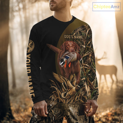 Duck Hunting With Dogs Shirt, Chesapeake Retriever Duck Hunting Jersey, Waterfowl Hunting Gift NHT1781