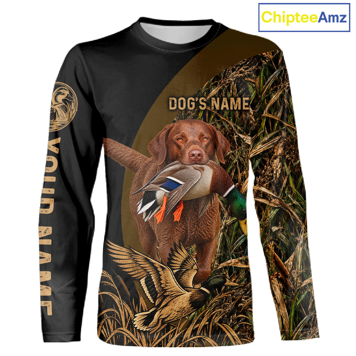 Duck Hunting With Dogs Shirt, Chesapeake Retriever Duck Hunting Jersey, Waterfowl Hunting Gift NHT1781